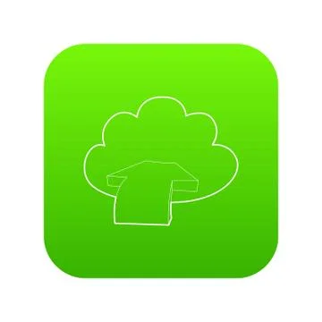 Incoming database icon green vector Illustrazione stock