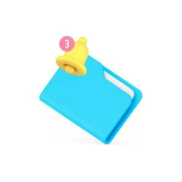 Incoming email document folder notification new mail message correspondence 3 Stock Illustration