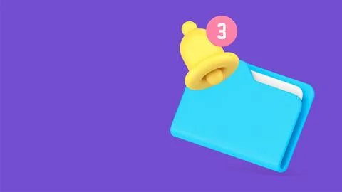 Incoming email document folder notification new mail message correspondence.. Stock Illustration