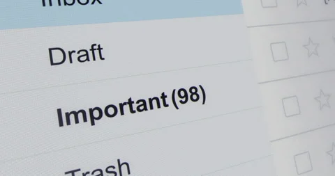 Incoming Important emails counter, folder with significant mail Stock Footage 278397733