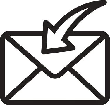 Incoming mail icon Stock Illustration