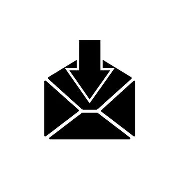 Incoming Mail, Sms Email, Message Letter Flat Vector Icon Illustrazione stock