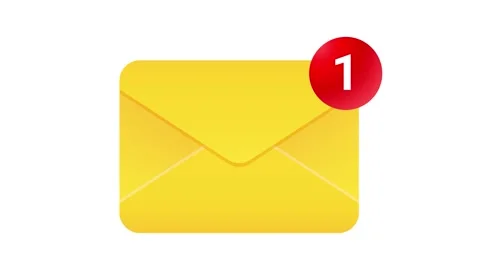 Incoming Messages Notification Animation, White Background Stock Footage 320866476