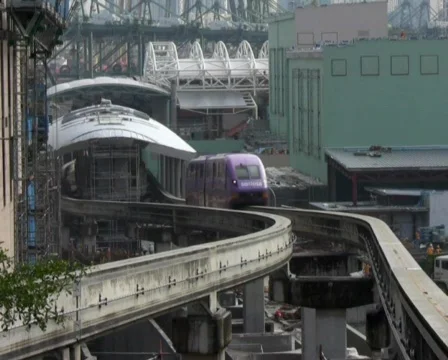 Incoming Monorail Stock Footage 609740