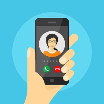 Incoming phone call Illustrazione stock