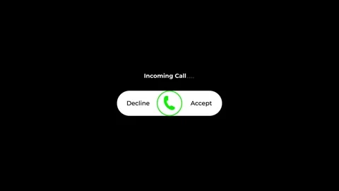 Incoming Phone Call Ring with Accept and Decline Buttons. Stock Footage 316399250