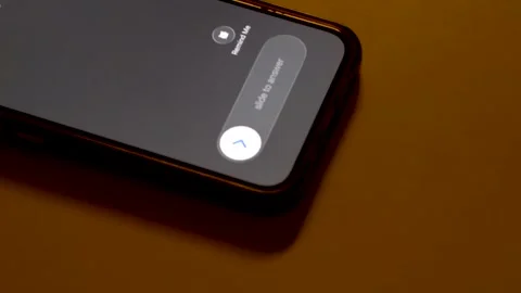 Incoming Smartphone Call Screen Slide to Answer Close Up Stock Footage 342529449