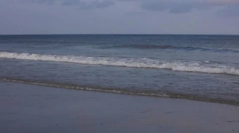 Incoming Tide on Cape Cod Beach Stock Footage 65794814