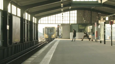 Incoming train Stock Footage 1088843