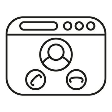 Incoming video call user interface displaying avatar Stock Illustration