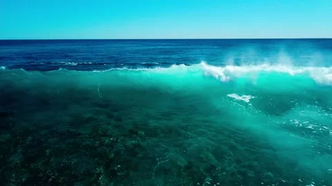 Incoming wave shot Stock Footage 201713139