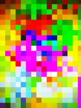 An incomparable geometric designing pattern of colored tiles Stock Illustration