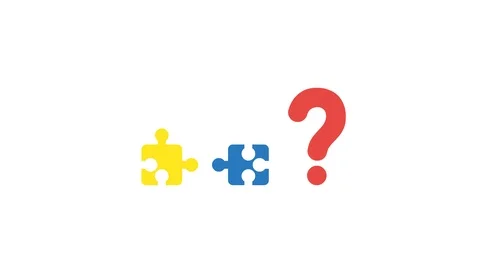 Incompatible puzzle pieces icon animation. Stock Footage 115542156