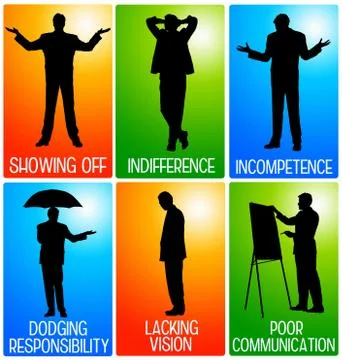 Incompetent employees Stock Illustration
