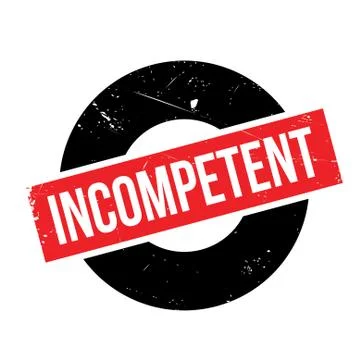 Incompetent rubber stamp Stock-Illustration