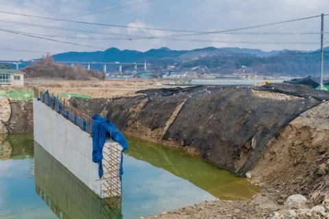 Incomplete concrete wall Stock Photos