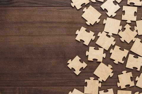 Incomplete puzzle pieces Stock Photos