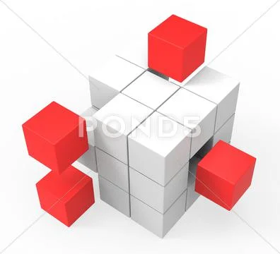 Incomplete puzzle shows achievement or completion Stock Illustration