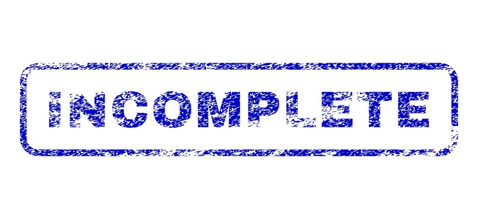 Incomplete Rubber Stamp Stock Illustration