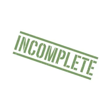 Incomplete Stamp, Incomplete Grunge Square Sign Stock Illustration