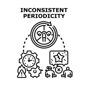 Inconsistent periodicity causing cycle and reproductive health problems 스톡 일러스트