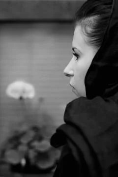 Inconsolable widow Stock-Fotos