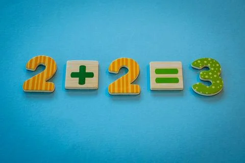 Incorrect answer to simple math problem Stock Photos