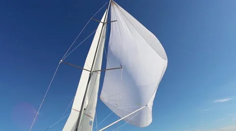 Incorrect configuration the spinnaker on a fair wind Stock Footage 68850609