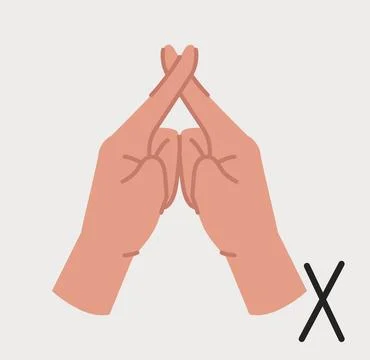 Incorrect hand gesture warning. Vector illustration Stock Illustration