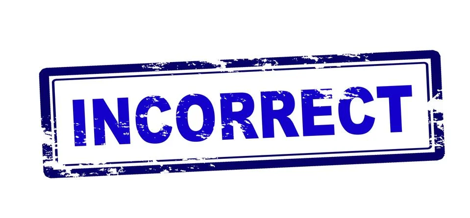 Incorrect Stock Illustration