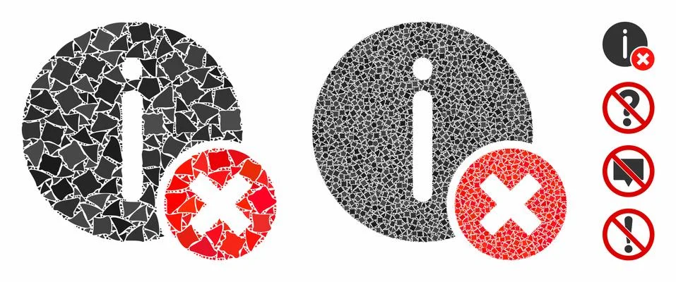 Incorrect info Composition Icon of Inequal Parts Stockillustratie