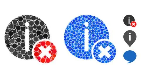 Incorrect Info Mosaic Icon of Circle Dots Stock Illustration