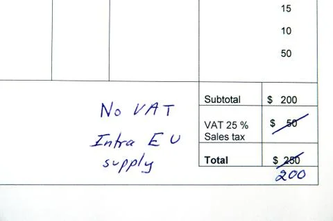 Incorrect invoice, eu vat Stock Photos