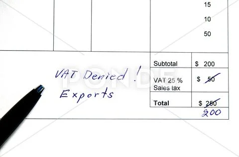Incorrect invoice, vat denied Stock Photos