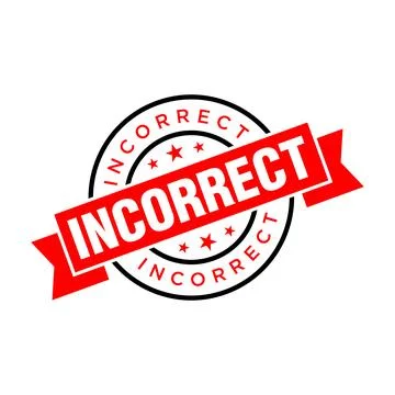 Incorrect Letter Rubber Stamp Template Design イラスト素材