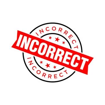 Incorrect Letter Rubber Stamp Template Design イラスト素材