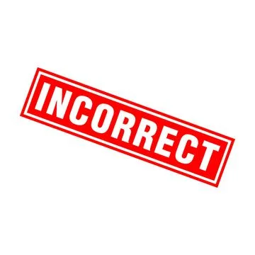 Incorrect Letter Rubber Stamp Template Design 库存插图
