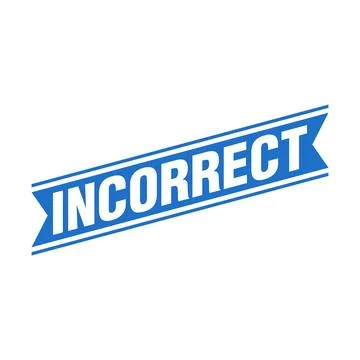 Incorrect Letter Rubber Stamp Template Design Stock Illustration