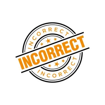 Incorrect Letter Rubber Stamp Template Design イラスト素材
