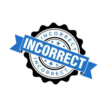 Incorrect Letter Rubber Stamp Template Design イラスト素材