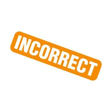 Incorrect Letter Rubber Stamp Template Design Stock Illustration