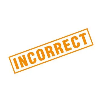 Incorrect Letter Rubber Stamp Template Design Stock Illustration