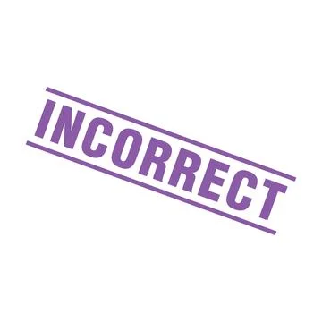 Incorrect Letter Rubber Stamp Template Design 스톡 일러스트