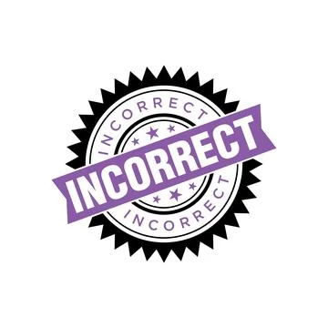 Incorrect Letter Rubber Stamp Template Design 库存插图