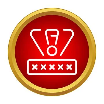 Incorrect login password error warning security alert Stock Illustration