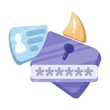 Incorrect password concept Stock Illustration