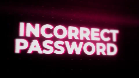 Incorrect Password Warning Alert Error Message flashing on Screen, Computer 스톡 동영상 246956515
