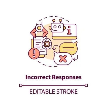 Incorrect responses multicolor concept icon 스톡 일러스트