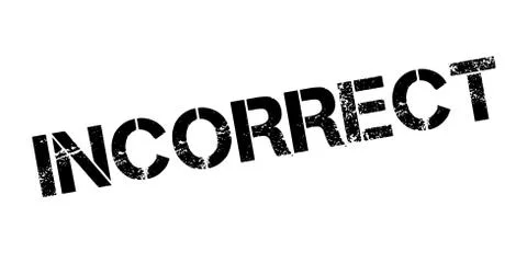 Incorrect rubber stamp Stock Illustration