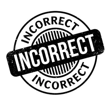 Incorrect rubber stamp Stock Illustration